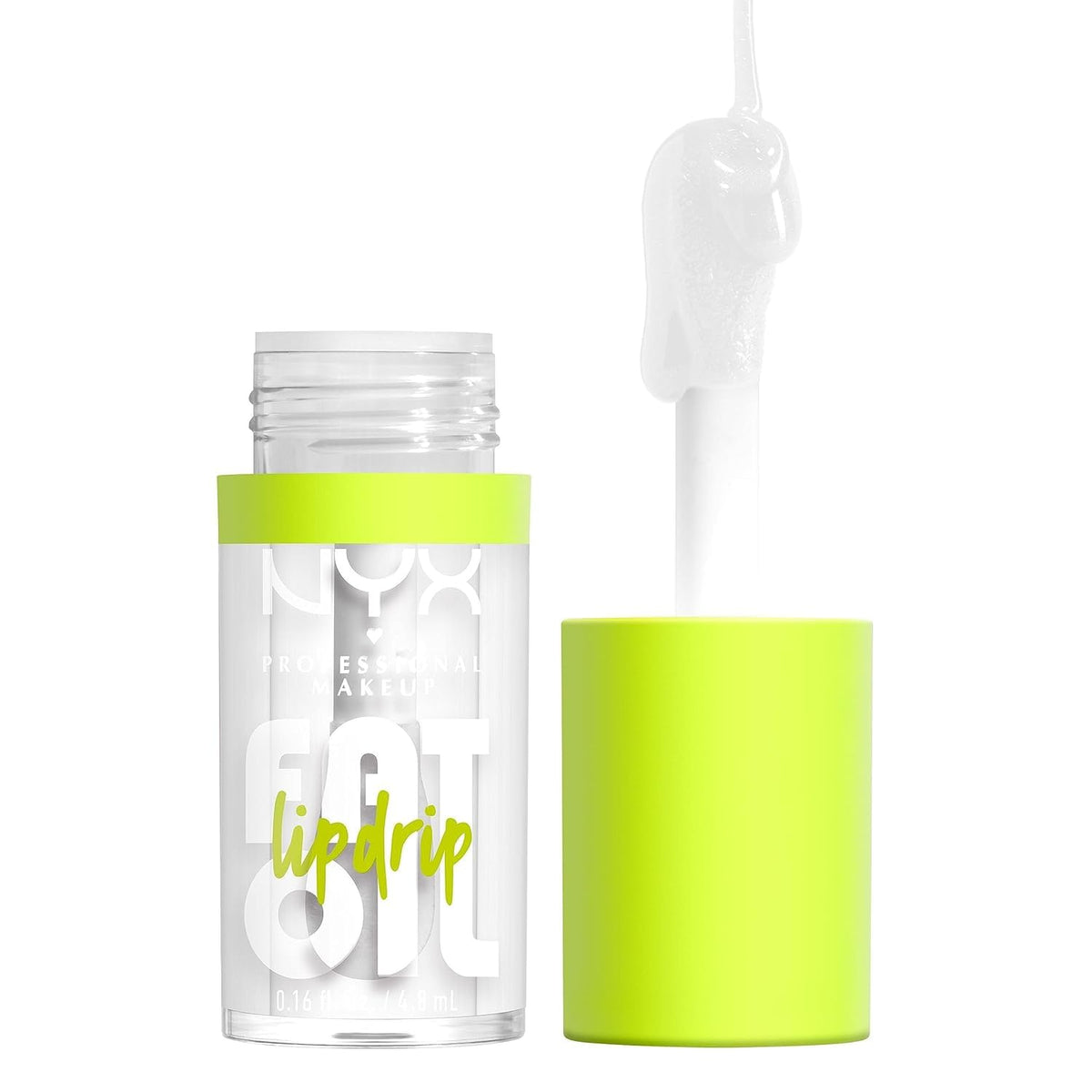 NYX PROFESSIONAL MAKEUP Fat Oil Lip Drip, Moisturizing Lip Oil Gloss, Vegan Tinted Formula, Up to 12 HR Hydration - Newsfeed (Rose Nude)