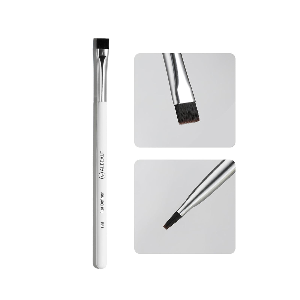 Albeaut Tapered Eye Shadow Brush, Medium Powder Eyeshadow Blending Brush for Crease, Fluffy Eye Makeup Tool for Women and Girls (195 Pro Blender)