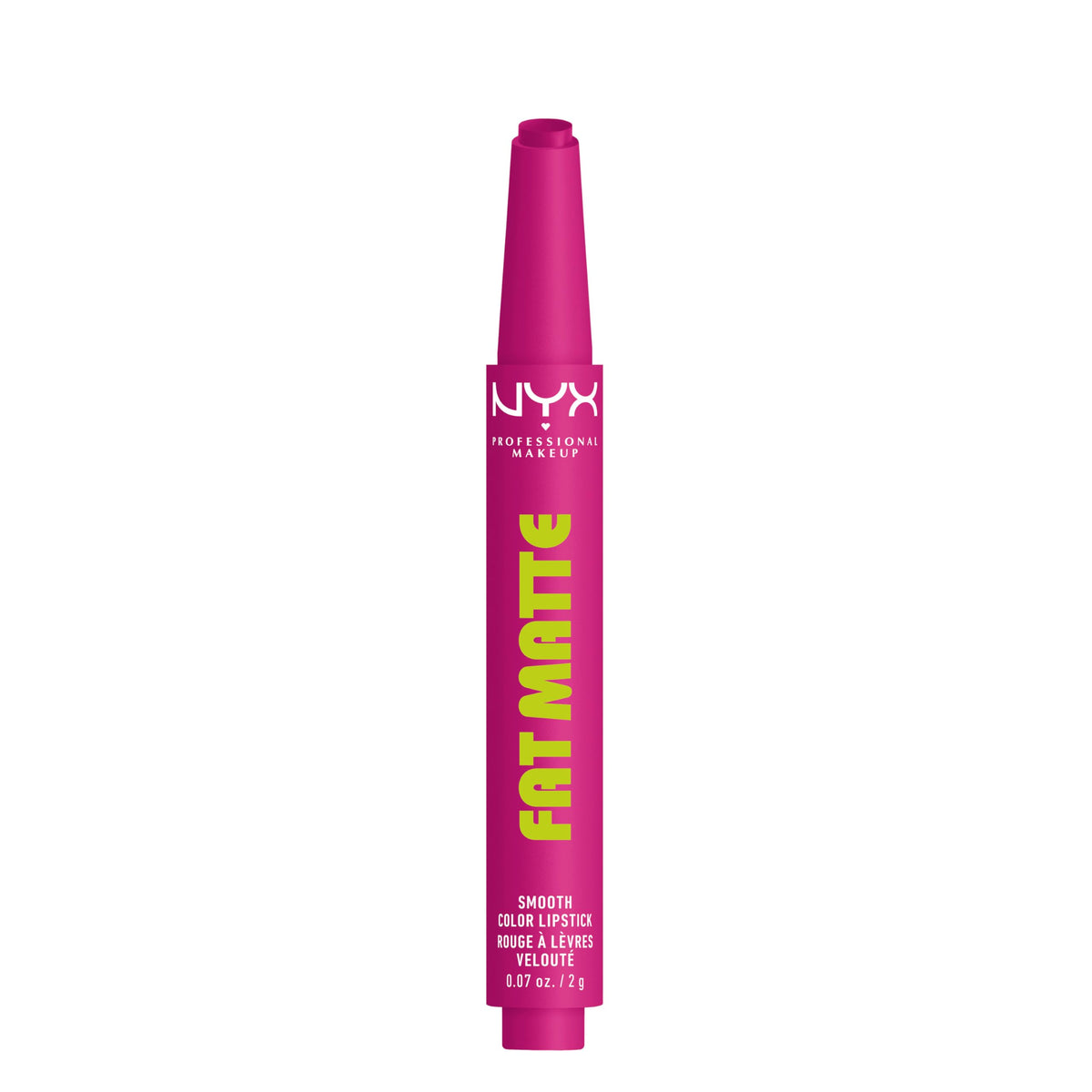 NYX PROFESSIONAL MAKEUP Fat Matte Lipstick, Pigmented, Smoothing, & Non-Drying Lip Crayon, Long Lasting Lip Makeup, Vegan & Cruelty Free - Fuzzy Flame (Red)