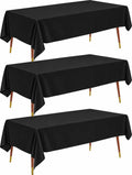 Pureegg Plastic Table Cloth Disposable 54x108 Gold 3Pack