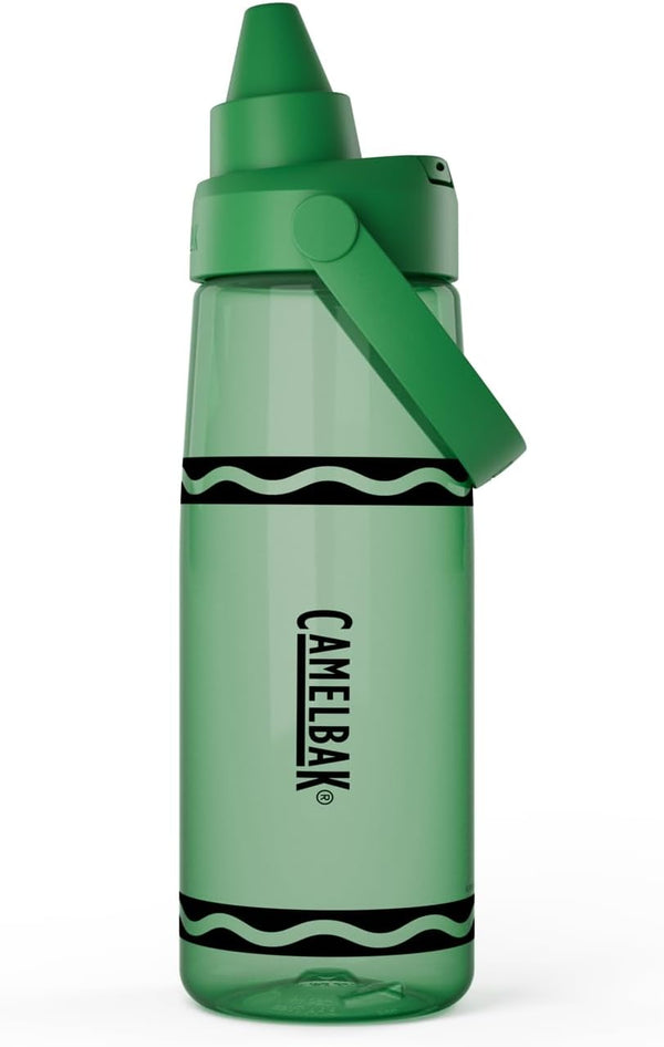 CamelBak Crayola Chug Water Bottle 25oz, Green | Fast Flow Chug Lid, Slim Portable Design, Durable Tritan Renew Bottle, Dishwasher Safe Design, Crayola Color Collection