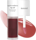 NOONI Korean Lip Oil - Applepeony | Long-Lasting, Moisturizing, Plumping, Revitalizing for Dry Lips, Waterproof, No Peel Off, Hydrating Lip Stain, Stocking Stuffers, Cute Stuff, 0.12 FL Oz