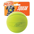 Nerf Dog Classic Squeak Ball Outdoor Dog Toy, 3.8 Inch Dog Ball Fetch Toy, Squeaking Toy for Medium and Large Breeds, Green/Red, 2 Count
