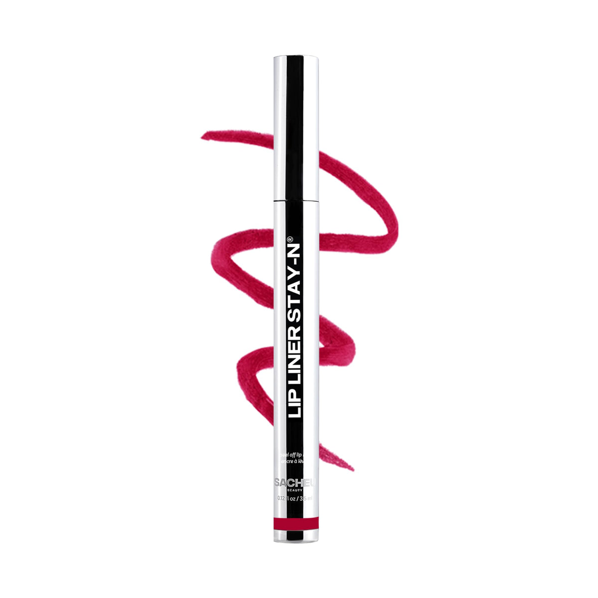 Sacheu Lip Liner STAY-N Peel Off Lip Stain, Longwear, p-INKED | Water-resistant, transfer & smudge-proof, lip tint with hyaluronic acid & vitamin E for conditioning benefits, matte finish