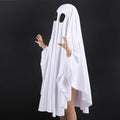 Noubeau Unisex Kid Ghost Costume Girl Halloween Fancy Dress Cosplay Boy White Boo Ghost Cloak Child Spooky Trick-or-Treating(White,3-5 Years)