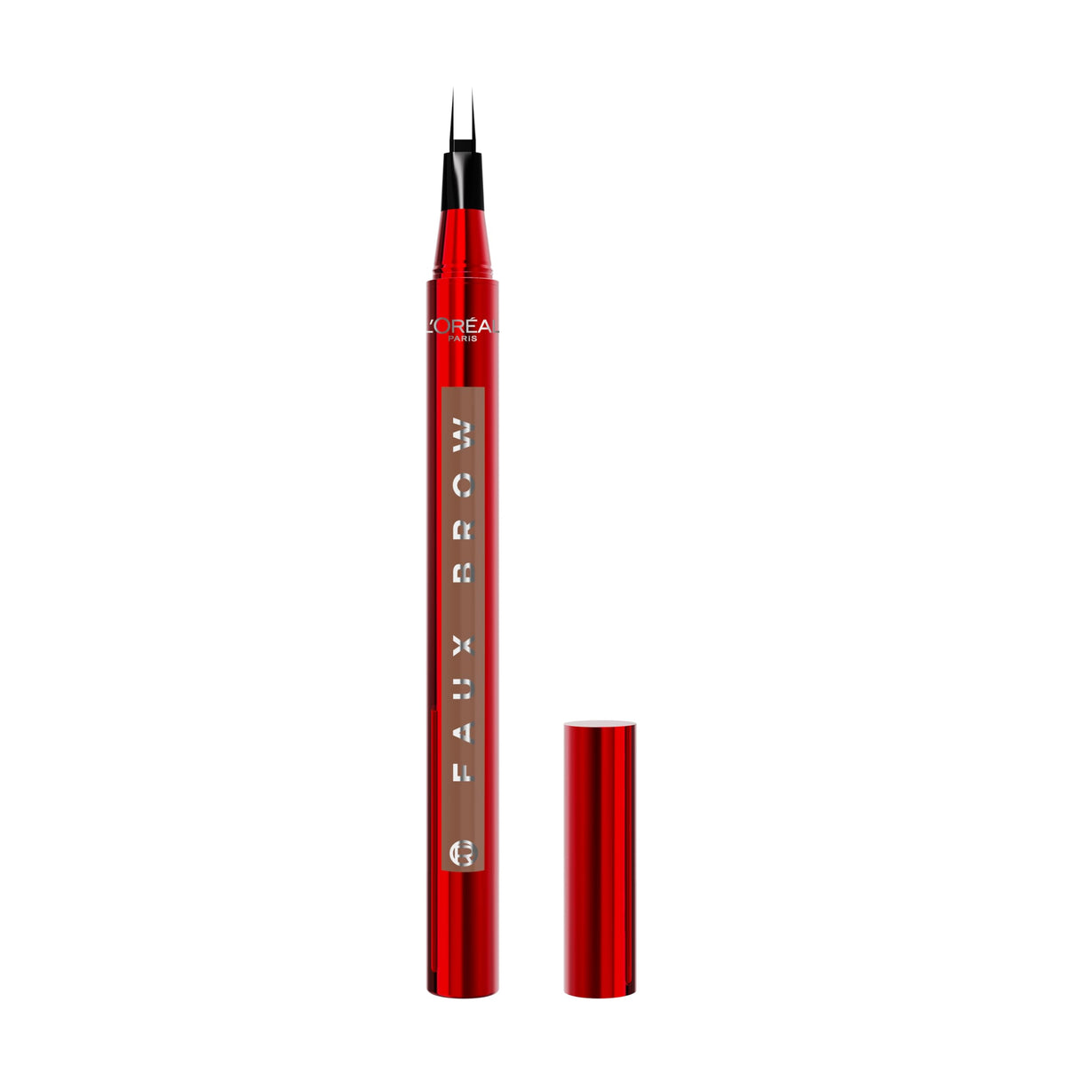 L'Oreal Paris Faux Brow, Hair-Like, Filling Eyebrow Pen with Double-Brush Tip, Fast & Precise Eyebrow Makeup, Dark Brunette, 0.04 Fl Oz