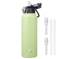 Konokyo 18 oz Insulated Water Bottle with Straw Lid, Stainless Steel Vacuum Sports Water Bottle, Leak-Proof Reusable Metal Flask with Carry Loop, BPA-Free Travel Bottle for Gym, School, Office