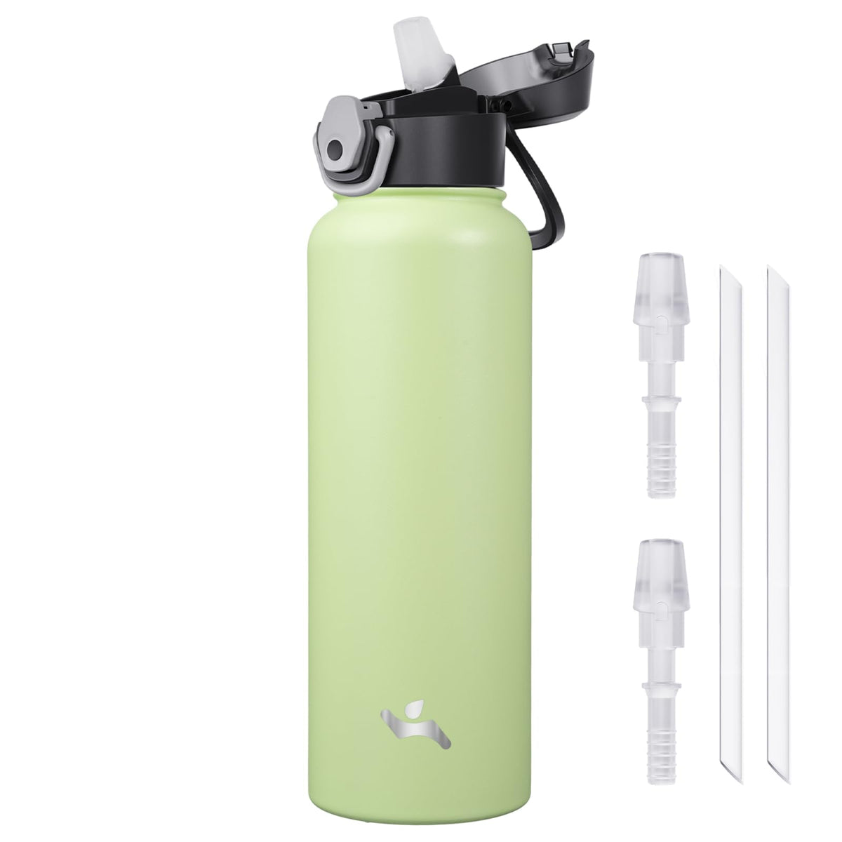 Konokyo 18 oz Insulated Water Bottle with Straw Lid, Stainless Steel Vacuum Sports Water Bottle, Leak-Proof Reusable Metal Flask with Carry Loop, BPA-Free Travel Bottle for Gym, School, Office