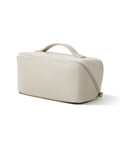 EACHY Travel Makeup Bag, Large Capacity Cosmetic Bag for Women, Waterproof PU Leather, Flat Open Portable Toiletry Bag for Skincare, Brushes & Travel Essentials