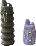 Collapsible Water Bottles Travel water bottle Sports Portable Sport Water Bottle Reusable Water Bottles comes with mountaineering Buckle 500ml silicone Water-proof camping water bottle