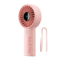JISULIFE Handheld Portable Fan, 5000mAh Stronger and Longer-Lasting Battery | 5 Speeds, 12-Blade Turbo For Powerful Wider Wind, LED Display, Rechargeable Personal Fan for Travel Concerts Makeup-Black