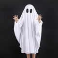 Noubeau Unisex Kid Ghost Costume Girl Halloween Fancy Dress Cosplay Boy White Boo Ghost Cloak Child Spooky Trick-or-Treating(White,3-5 Years)