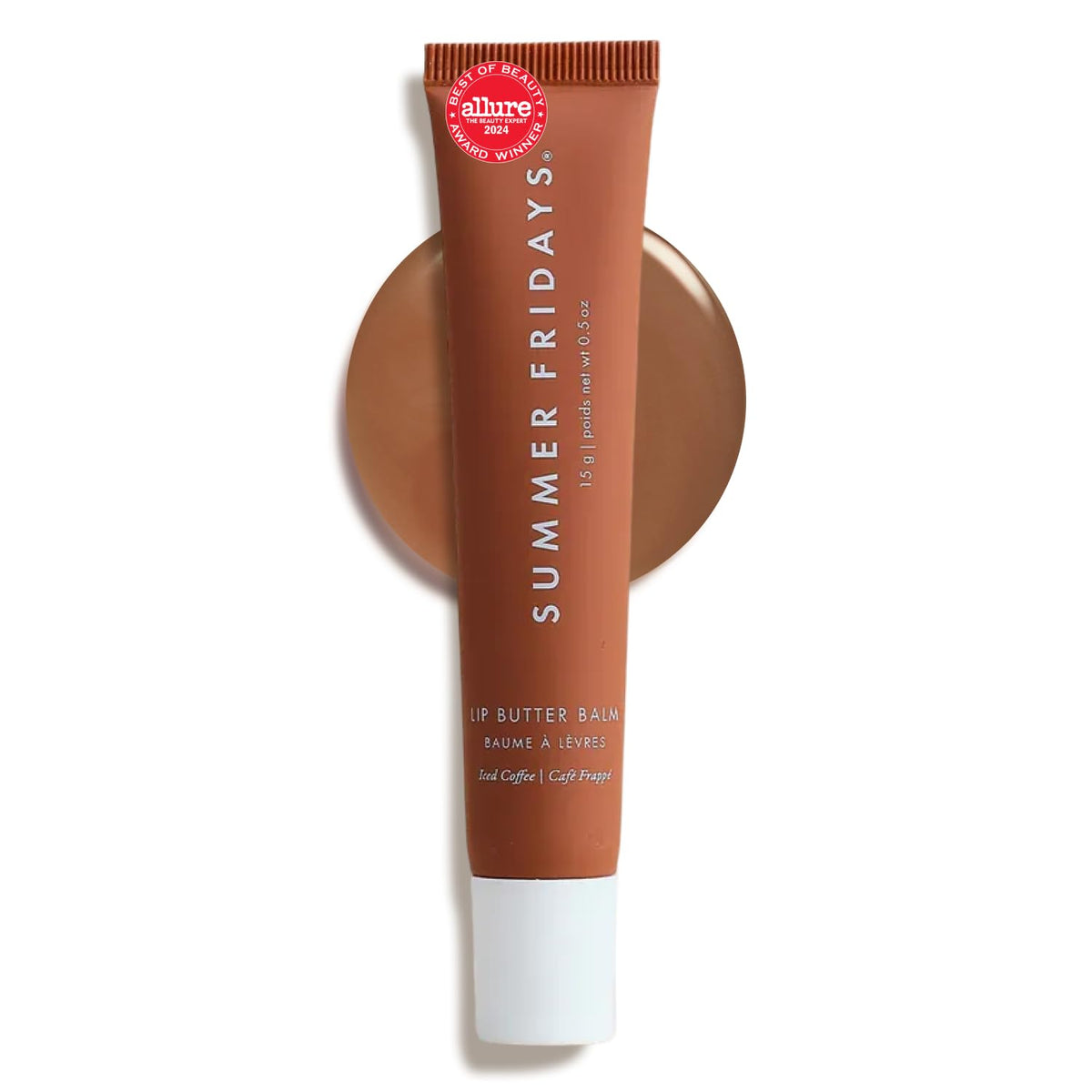 Summer Fridays Lip Butter Balm - Moisturizing Lip Gloss for Instant Shine + Sheer Color - With Nourishing Shea Butter - Everyday Makeup + Skin Care Summer Essentials - Vegan - Vanilla Beige (.5 Oz)