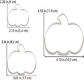 LILIAO Pumpkin Cookie Cutters 3-Pc Set, 3 Sizes: 4.56", 3.34", 2.36"