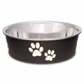 Loving Pets Bella Dog Bowls- Stainless Steel Dog & Cat Bowls - Spill Proof Dog Food Bowl, Cat Bowl, Puppy Essentials & Pet Supplies Great for Home & Travel (Medium 20-35 lbs, Blueberry)