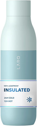 LARQ Twist Top — Reusable Insulated Stainless Steel Water Bottle, Metal Water Bottle for Men, Women, Kids, 100% Leakproof, BPA Free, No Straw — Travel, Gym, Office, School — 25 oz, Seaside Mint