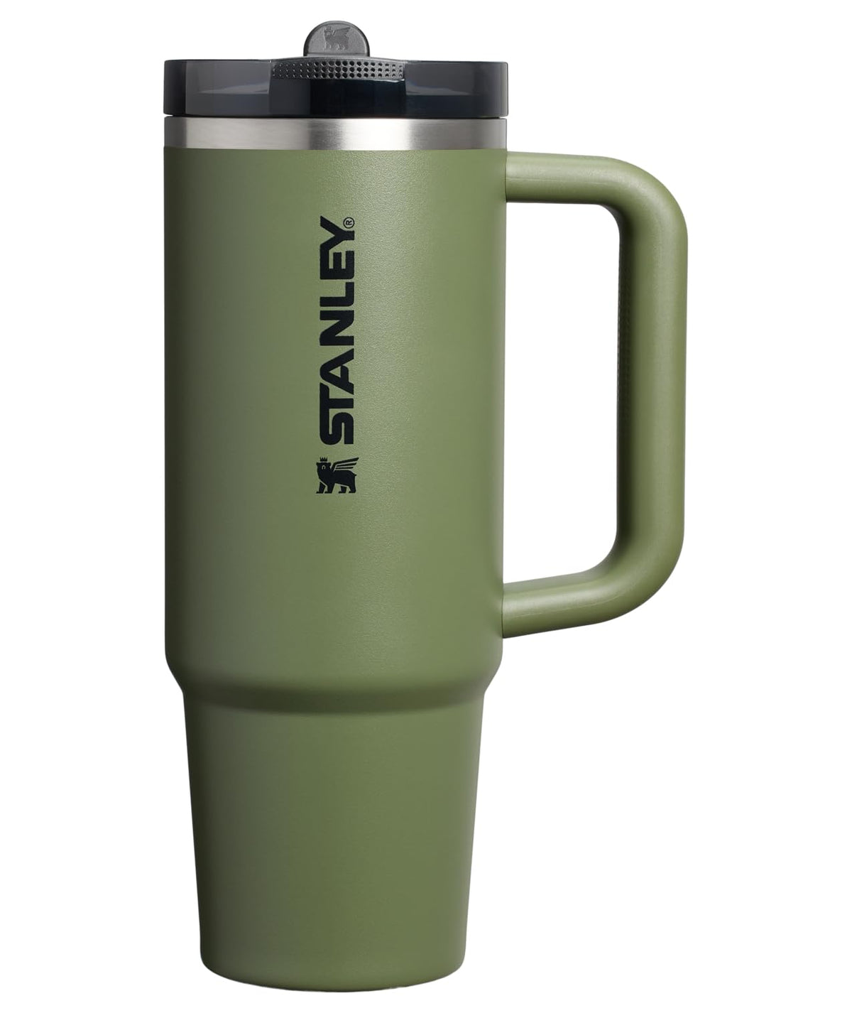 STANLEY Quencher ProTour Flip Straw Tumbler with Leakproof Lid 40 oz | Built-In Straw and Handle | Cup Holder Compatible for Travel | Insulated Stainless Steel Cup | BPA-Free | Black