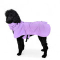 Spark Paws Dog Raincoat, Waterproof Windproof Rain Jacket, for Small Medium Large Extra Large Dogs, Reflective Breathable Full-Body Coverage Dry Suit - Neon White Navy Blue, 2XL