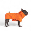 Spark Paws Dog Raincoat, Waterproof Windproof Rain Jacket, for Small Medium Large Extra Large Dogs, Reflective Breathable Full-Body Coverage Dry Suit - Neon White Navy Blue, 2XL
