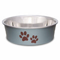 Loving Pets Bella Dog Bowls- Stainless Steel Dog & Cat Bowls - Spill Proof Dog Food Bowl, Cat Bowl, Puppy Essentials & Pet Supplies Great for Home & Travel (Medium 20-35 lbs, Blueberry)