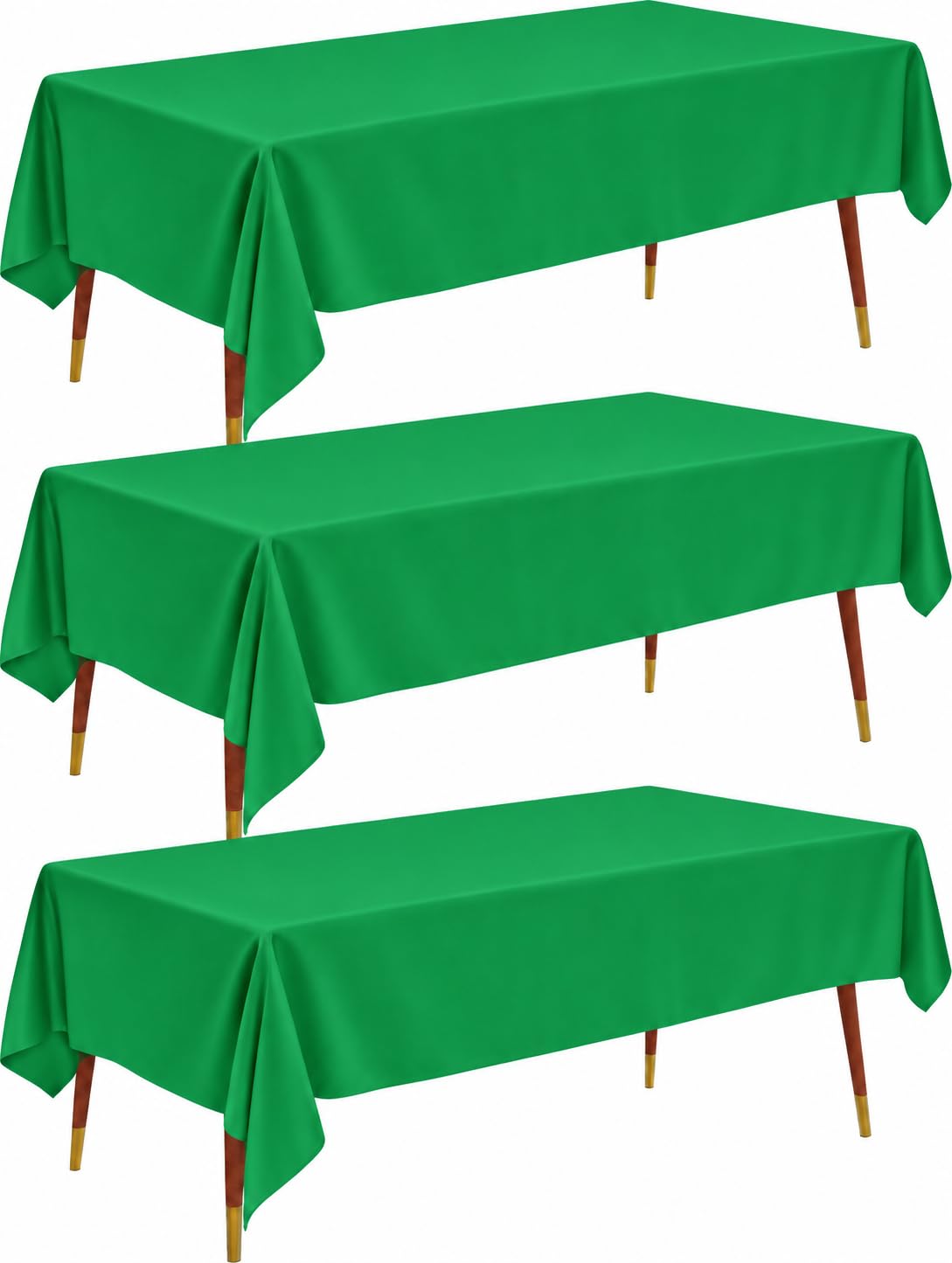 Pureegg Plastic Table Cloth Disposable 54x108 Gold 3Pack