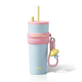 SDGA+ 24 oz Stainless Steel Tumbler with Lid and Straw, Insulated Water Bottle Leak Proof for Hot and Cold, Portable Travel Coffee Mug, Reusable Coffee Cup for Women, Cherry