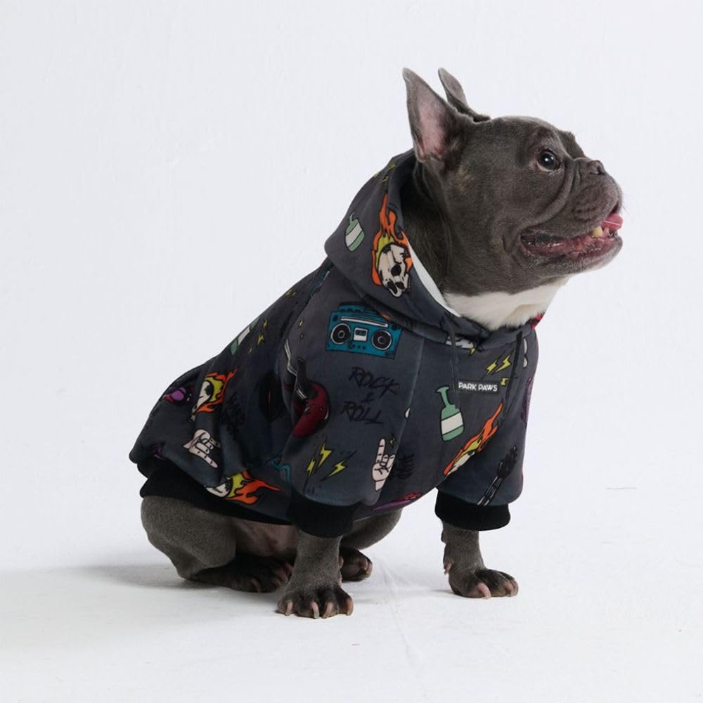 Spark Paws Dog Hoodie – Premium Dog Sweater for Small, Medium, and Large Dogs | Warm Outfits for French Bulldogs, Pitbull, Puppy, Winter Jacket Alternative - Slate Blue - XL