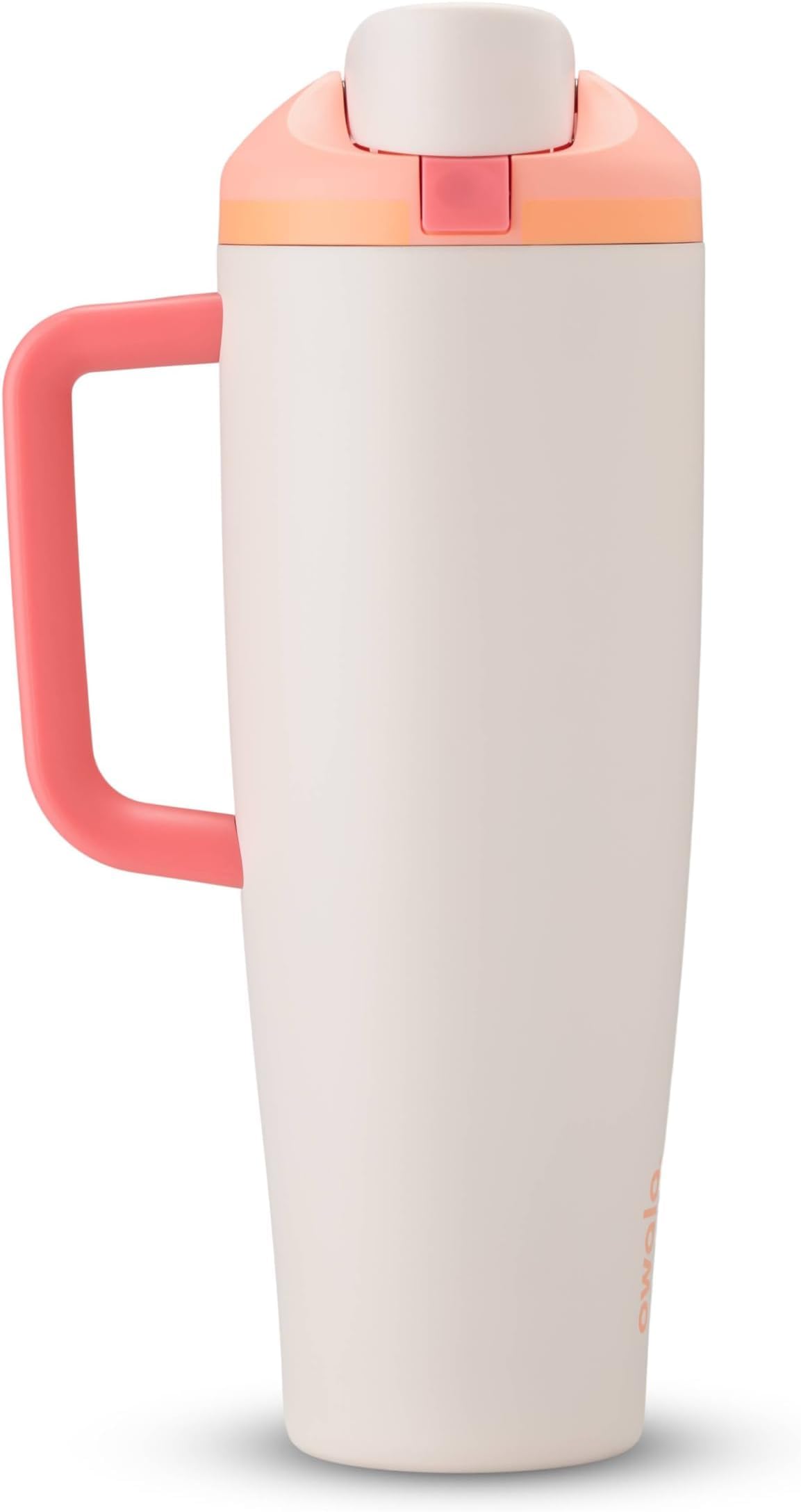 Owala FreeSip Tumbler Insulated Stainless Steel Water Bottle with Built-in Straw and Side Handle, For Travel, Work, School, and Sports, 40oz, BPA Free, Leak Proof, Strawberry Fields