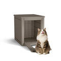 DRATO Outdoor Cat House -Weatherproof Resin Cat Houses for Cats, Durable, Easy Assembly,cat Igloo Outdoor，Durable & Insulated Shelter for Garden, Patio, or Backyard（Black，18.46 * 23.62 * 21.42）