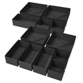 DIMJ Drawer Organizer Clothes, 12 Pack Dresser Organizer, Foldable Closet Organizers and Storage, Fabric Dresser Bins, Drawer Dividers for Nursery, Baby Clothes, Underwears, Sock (Beige)