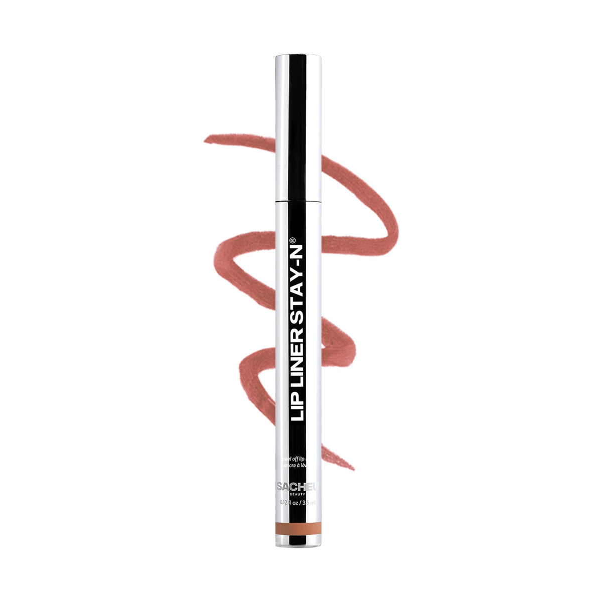 Sacheu Lip Liner STAY-N Peel Off Lip Stain, Longwear, p-INKED | Water-resistant, transfer & smudge-proof, lip tint with hyaluronic acid & vitamin E for conditioning benefits, matte finish
