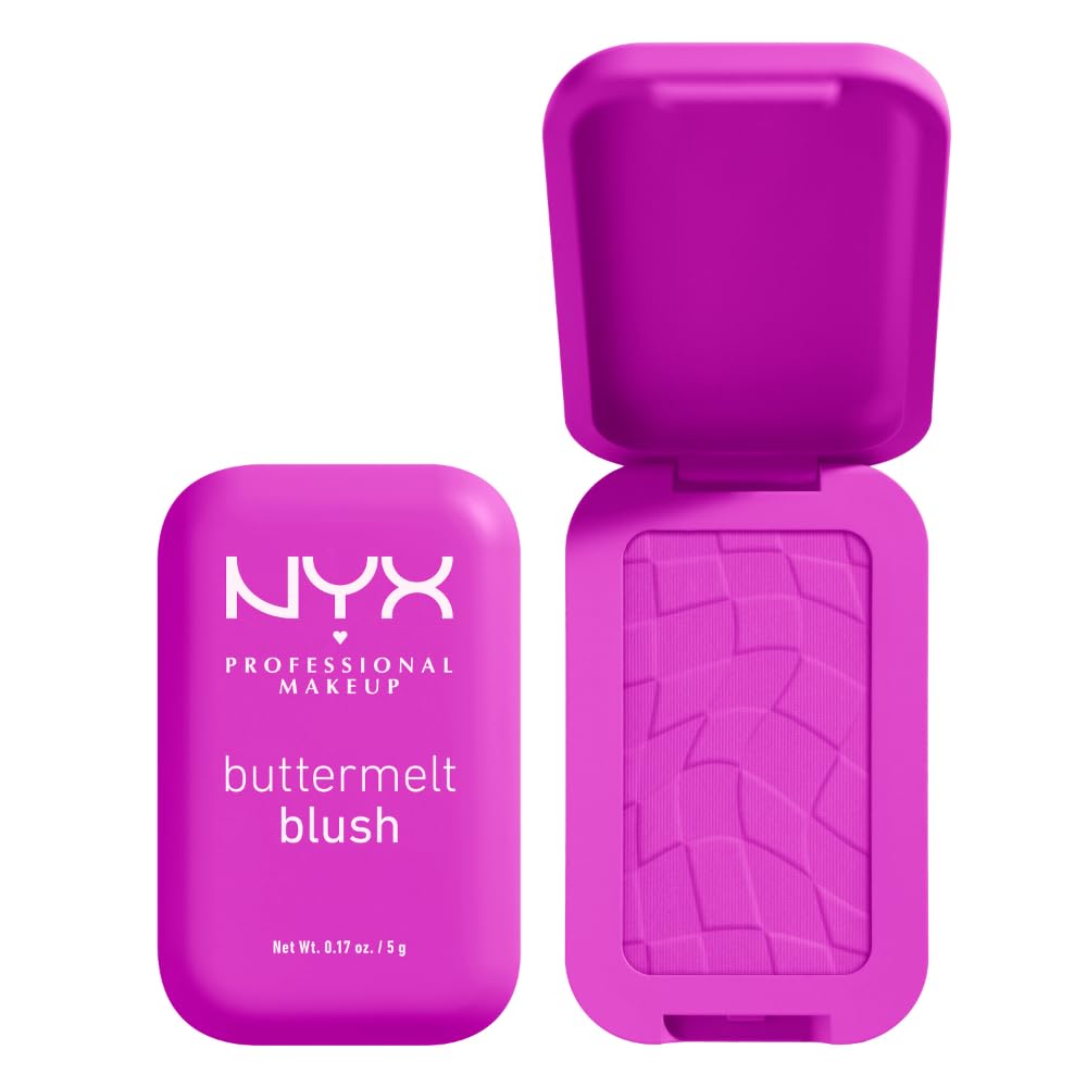 NYX PROFESSIONAL MAKEUP Buttermelt Powder Blush, Fade and Transfer-Resistant Blush, Up to 12HR Make Up Wear, Vegan Formula - U Know Butta