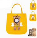 Paw Peek Bag, Breathable Pet Canvas Shoulder Carrier, Cat Dog Tote