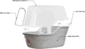 Petphabet Jumbo Hooded Cat Litter Box, Extra Large Gray