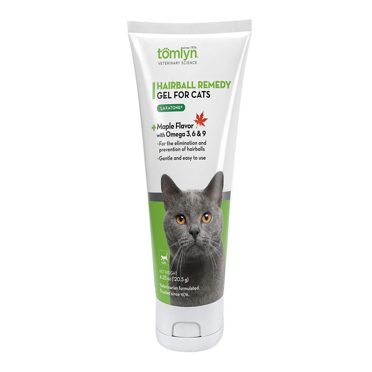 Tomlyn Laxatone Tuna-Flavored Hairball Remedy Gel for Cats and Kittens, 4.25oz