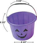 Fun Express Halloween Plastic Pumpkins Jack O Lantern Bucket Set of 12
