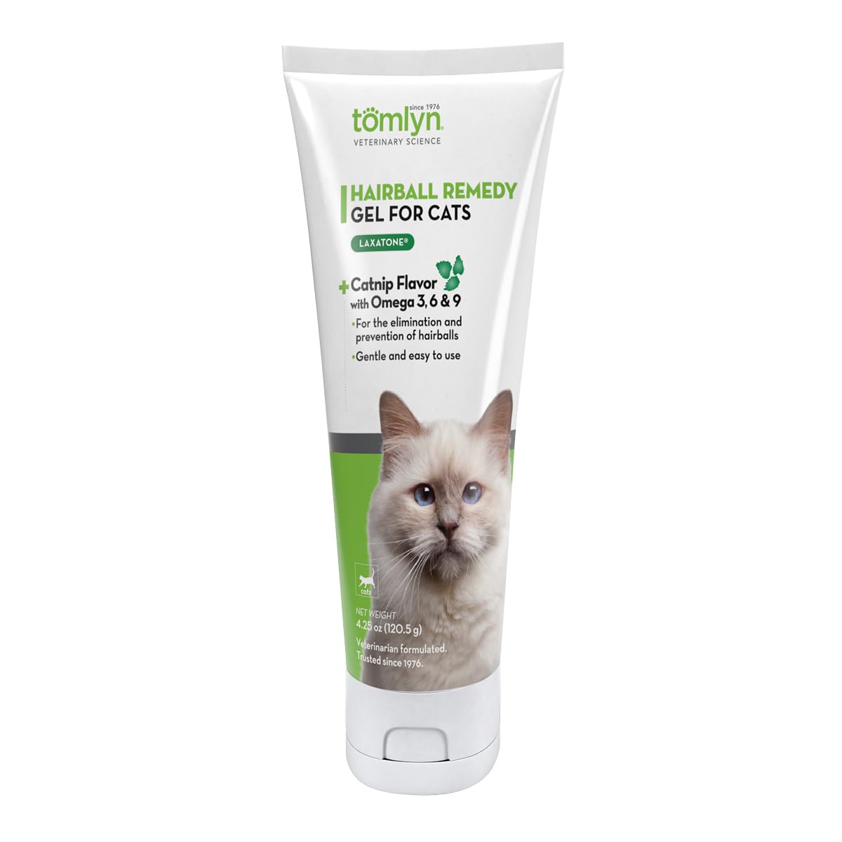 Tomlyn Laxatone Tuna-Flavored Hairball Remedy Gel for Cats and Kittens, 4.25oz