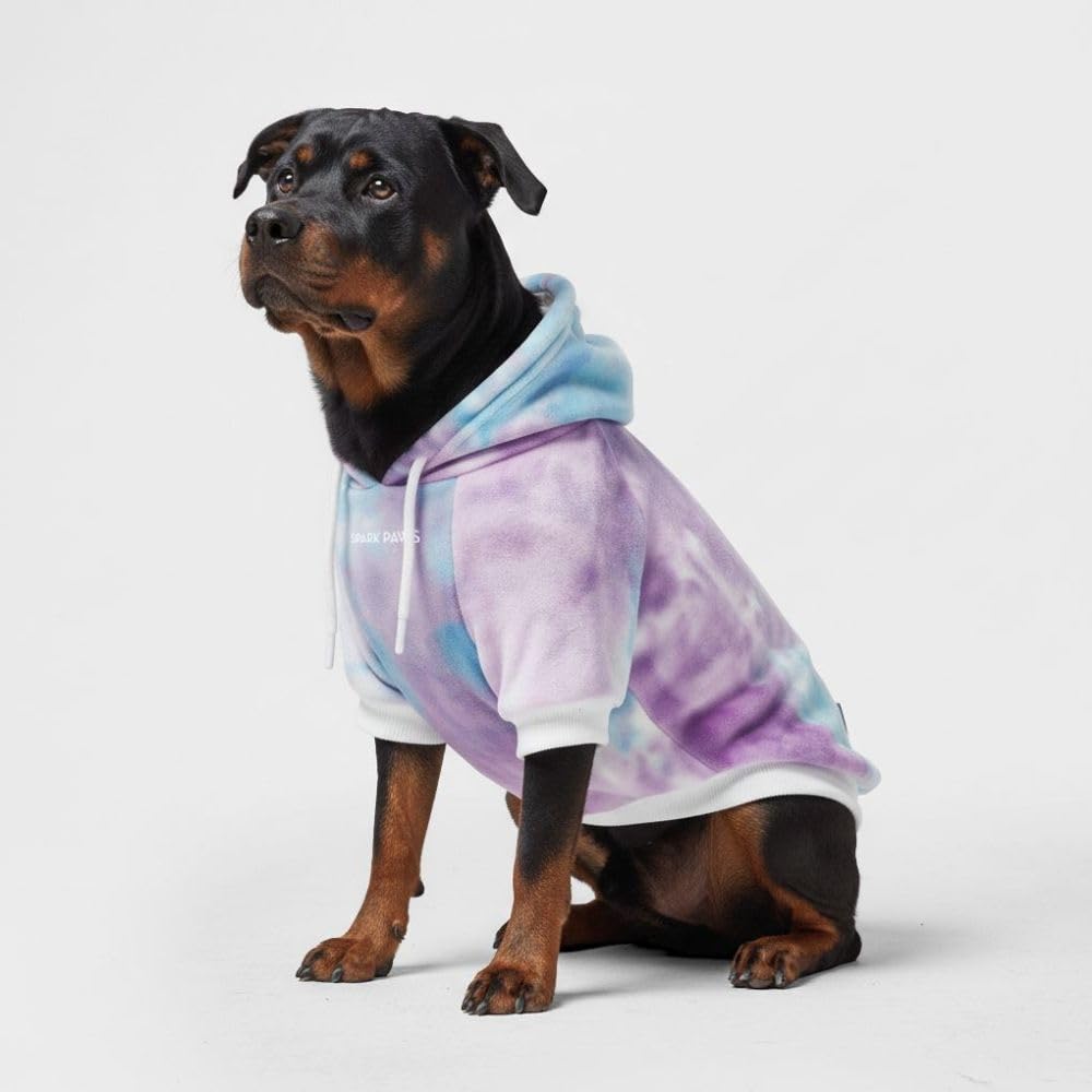 Spark Paws Dog Hoodie – Premium Dog Sweater for Small, Medium, and Large Dogs | Warm Outfits for French Bulldogs, Pitbull, Puppy, Winter Jacket Alternative - Alpine - L