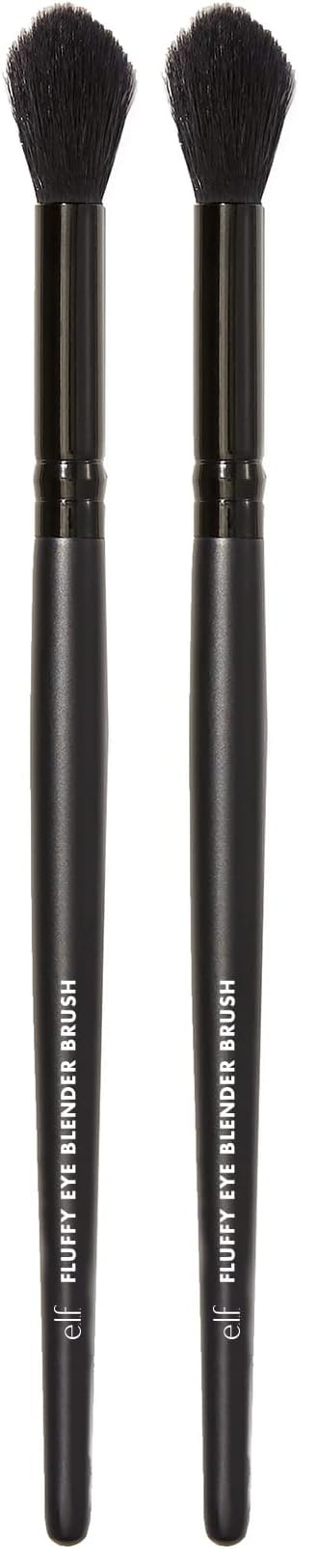 e.l.f. Fluffy Eye Blender Brush, Easily Blends Eyeshadow & Can Be Used to Set Concealer With Powder, Creates A Soft-Focus Effect, Vegan & Cruelty-Free