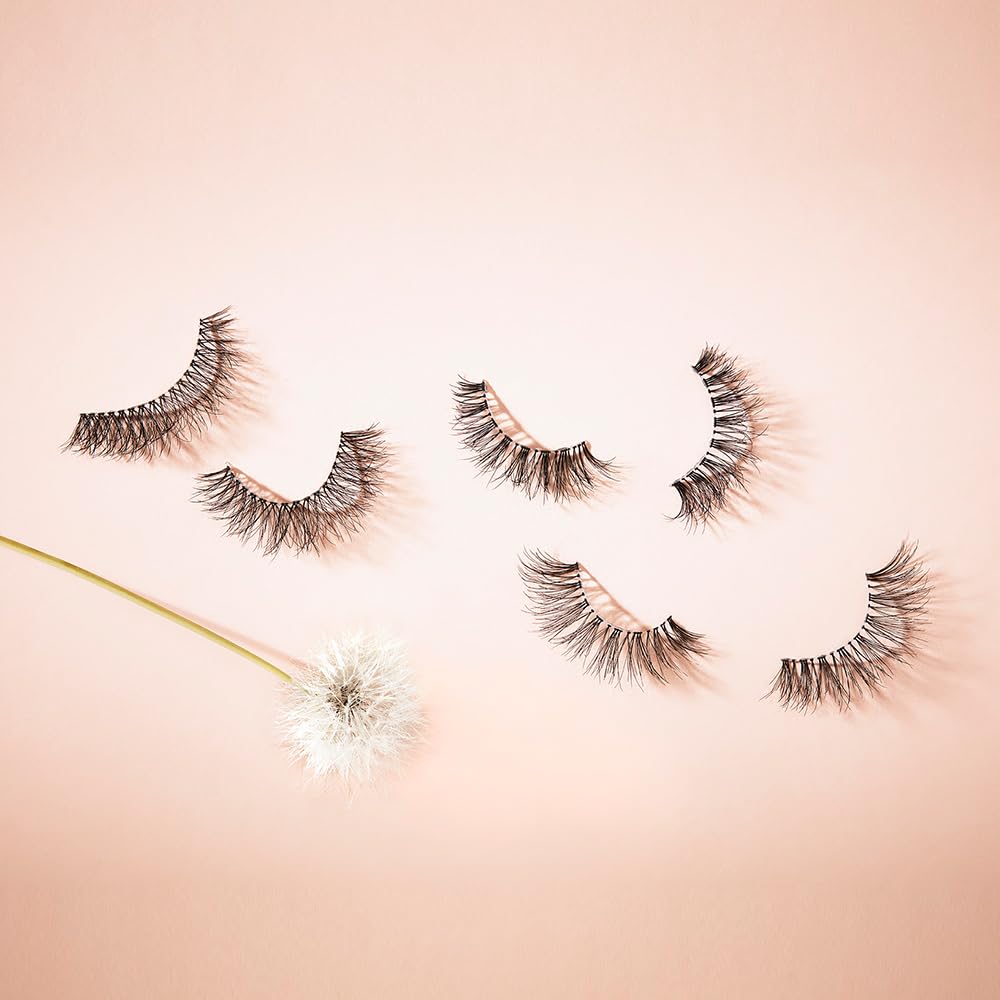 Ardell Naked Strip Lashes 421 Natural Looking False Eyelashes, 4 Pairs | Seamless Blend with Invisiband for Long-Lasting Lightweight Wispy Texture Adds Subtle Volume, Synthetic Hair, Cruelty Free