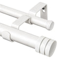 TONIAL 1 Inch Double Curtain Rods for Windows 66 to 120 Inch, Black, | Heavy Duty Dual Drapey Rod 32 to 144 Inch, Decorative Adjustable for Living Room, with Classic Finial, 33lbs Weight Capacity