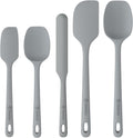 ChefAide 5 Pieces Silicone Spatulas Set, Heat Resistant Rubber Spatula