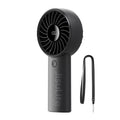 JISULIFE Handheld Portable Fan, 5000mAh Stronger and Longer-Lasting Battery | 5 Speeds, 12-Blade Turbo For Powerful Wider Wind, LED Display, Rechargeable Personal Fan for Travel Concerts Makeup-Black