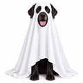 Halloween Ghost Dog Costume Glow Eyes Breathable Outfit for Medium Dogs