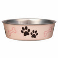 Loving Pets Bella Dog Bowls- Stainless Steel Dog & Cat Bowls - Spill Proof Dog Food Bowl, Cat Bowl, Puppy Essentials & Pet Supplies Great for Home & Travel (Medium 20-35 lbs, Blueberry)