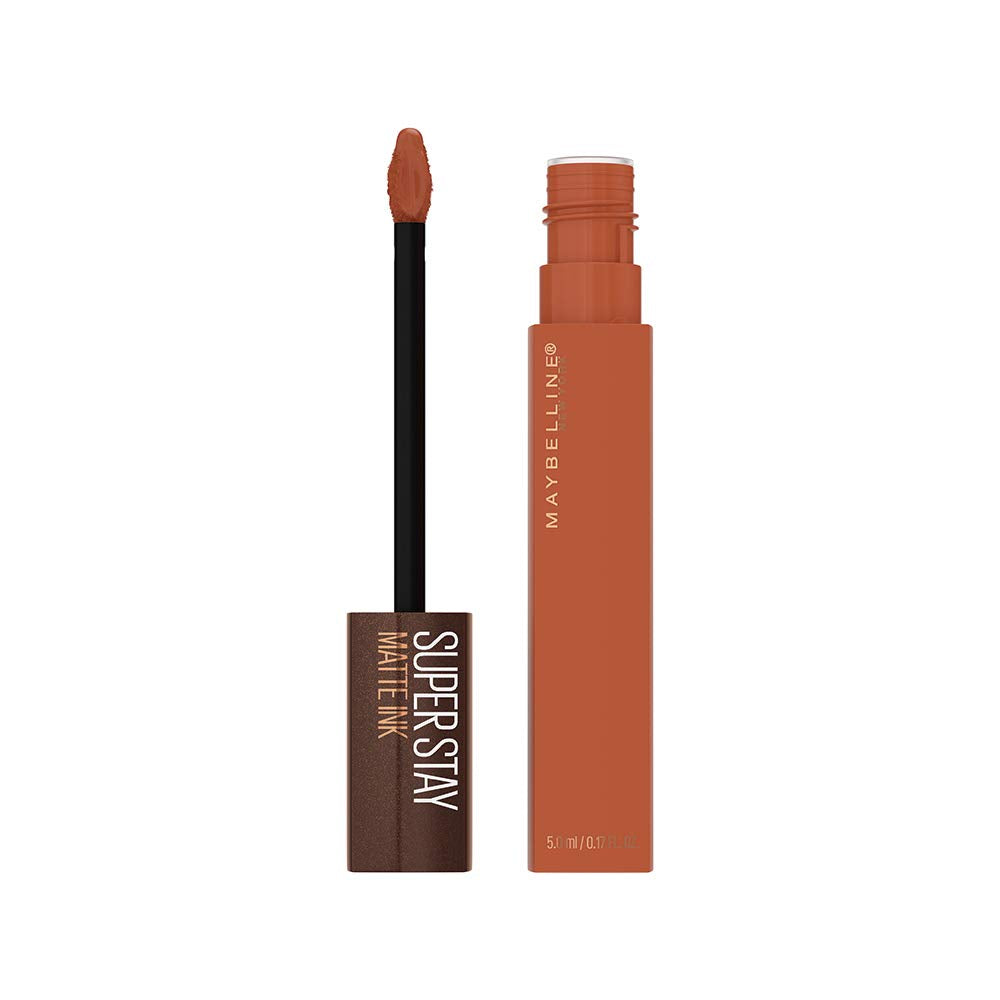 Maybelline Super Stay Matte Ink Liquid Lipstick Makeup, Long Lasting High Impact Color, Up to 16H Wear, Mover, Brown, 1 Count, Packaging May Vary