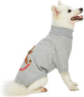 Blueberry Pet Soft & Comfy Merry Christmas Holiday Festive Gingerbread Man Pullover Turtleneck Fall Winter Dog Sweatshirt Coat, Back Length 10", Warm Clothes for Small Dogs