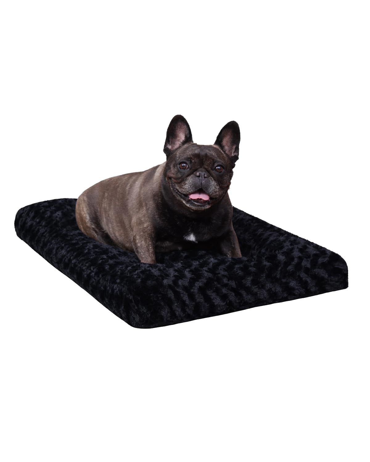 KSIIA Washable Dog Bed Deluxe Plush Dog Crate Beds Comfy Kennel Pad Anti-Slip Pet Sleeping Mat for Large, Jumbo, Medium, Small Dogs Breeds, 41" x 27", Gray