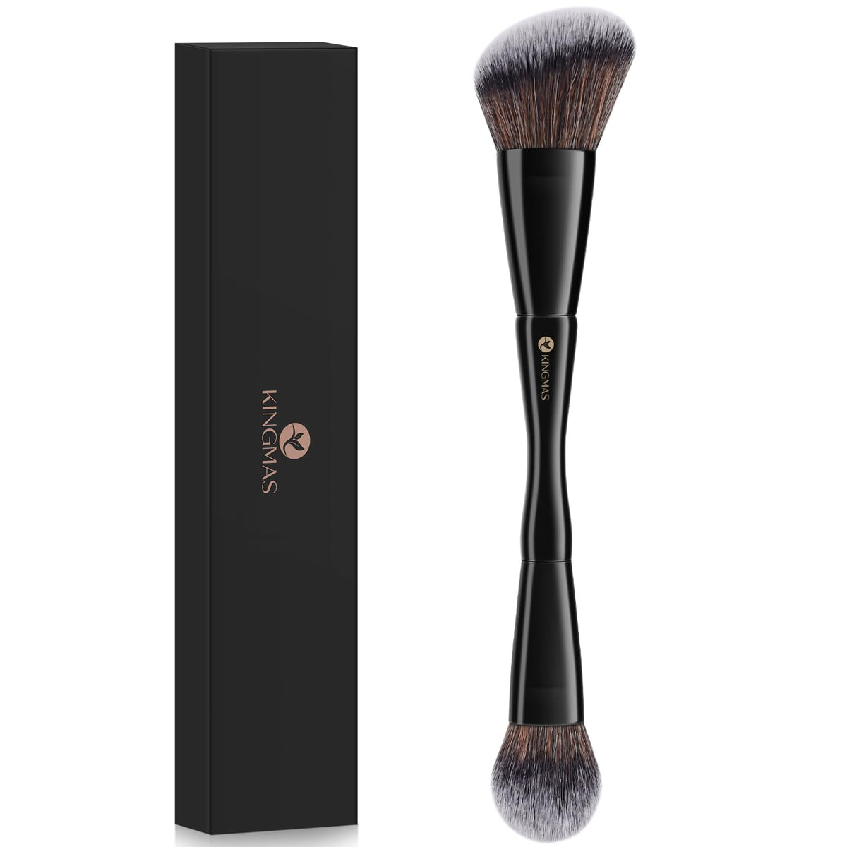 KINGMAS Foundation Brush, Dual-Ended Angled Concealer Makeup Brush