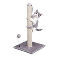 MECOOL 34” Tall Cat Scratching Post Premium Basics Kitten Scratcher Sisal Scratch Posts Trees with Hanging Ball for Indoor Cats, Beige